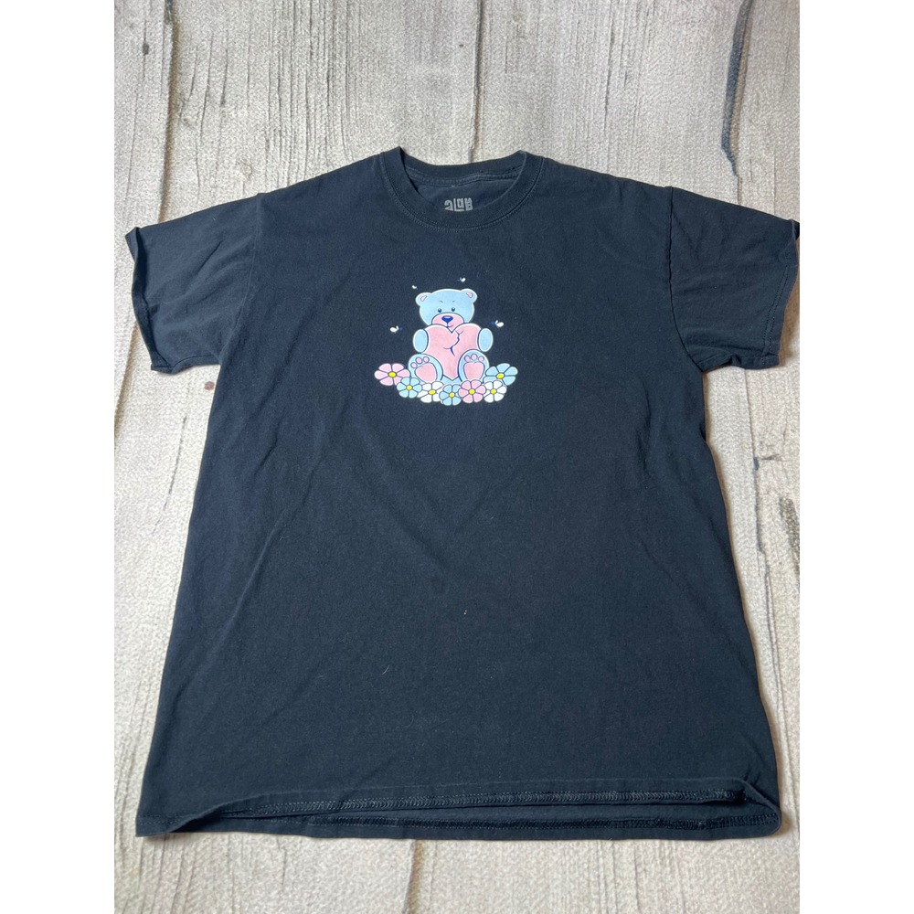 ALAB T-Shirt Womens Medium Black Don't Play With Me Bear Graphic Tee Streetwear